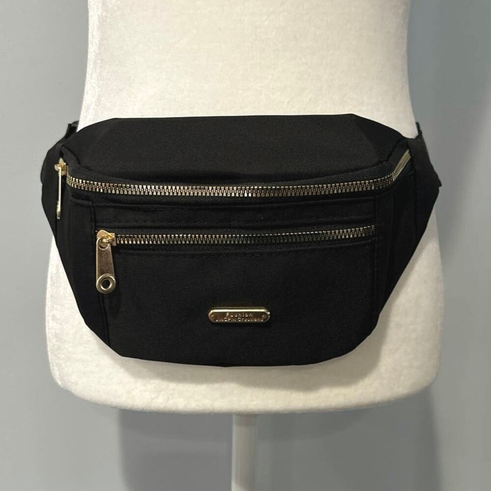 Fanny Pack Black Unisex Waist Belt Bag